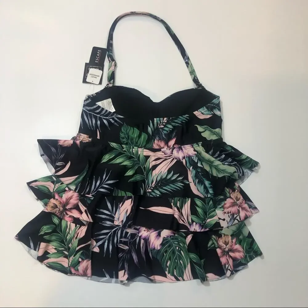 Island Escape SAN JOAQUIN Tiered Tankini Swim Top